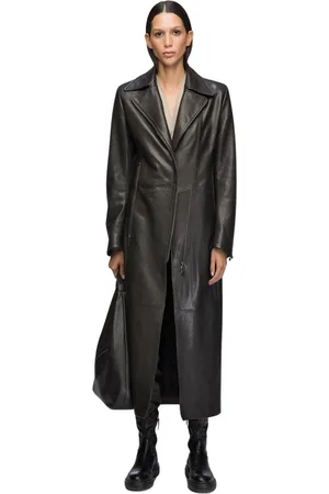 AMERICO VESPUCCI Femme, Vestes, Noir, Taille: 36 FR Marisol - Manteau en cuir noir