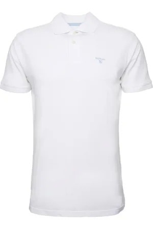 Barbour Homme, Tops, Blanc, Taille: 2XL Polo de sport léger blanc