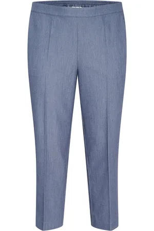 Kaffe Femme, Pantalons, Bleu, Taille: 48 FR Pantalon Court Vintage Indigo
