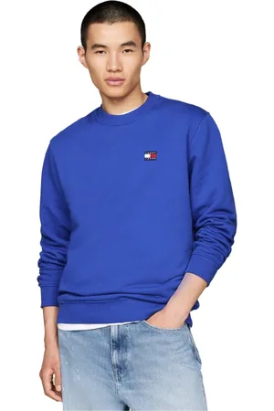 Tommy Hilfiger Homme, Sweatshirts et sweats à capuche, Bleu, Taille: S Sweat à logo brodé en bleu