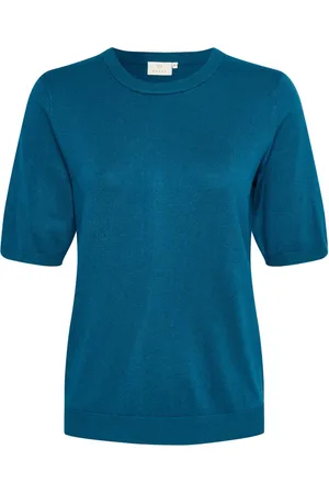 Kaffe Femme, Pulls, Bleu, Taille: 38 FR Pull à col rond