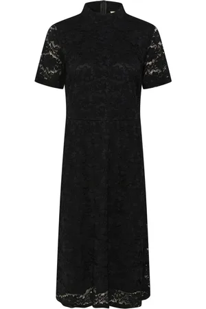 Cream Femme, Robes, Noir, Taille: 40 FR Robe noire en dentelle avec manches courtes