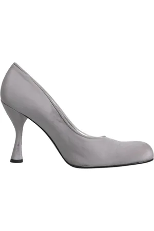 Dolce & Gabbana Femme, Chaussures, Gris, Taille: 40 EU Escarpins à Talons Hauts en Daim Gris avec Logo