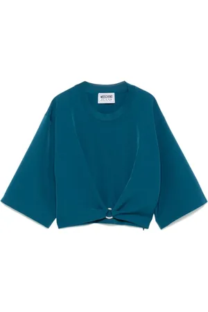 Moschino Femme, Tops, Bleu, Taille: 38 FR Long Sleeve Hauts