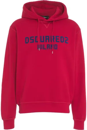 Dsquared2 Homme, Sweatshirts et sweats à capuche, Rouge, Taille: XL Sweat à Capuche Rouge avec Logo Ss25