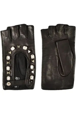 Dolce & Gabbana Femme, Accessoires, Noir, Taille: S Gants en cuir