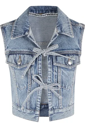 Alexander Wang Femme, Vestes, Bleu, Taille: 38 FR Débardeur à Perles