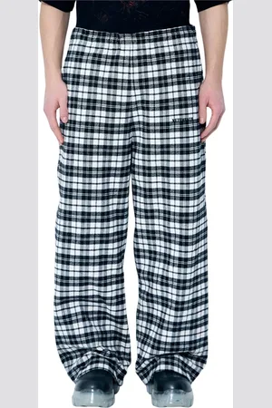 Vetements Homme, Pantalons, Noir, Taille: M Pantalon Pyjama à Motif Vichy