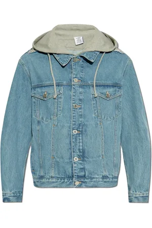 Vetements Homme, Vestes, Bleu, Taille: XS Veste en jean avec capuche