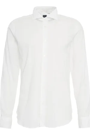 FEDELI Homme, Chemises, Blanc, Taille: 3XL Chemise Classique en Coton Blanc