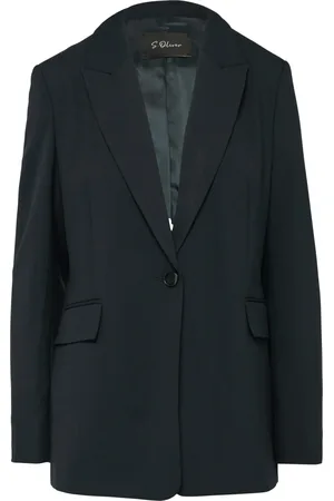 QS by s.Oliver Femme, Vestes, Bleu, Taille: 46 FR Blazer Intérieur en Mélange Viscose
