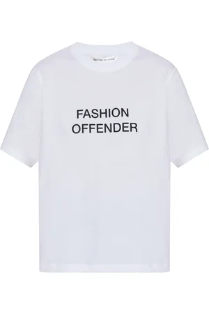 Victoria Beckham Femme, Tops, Blanc, Taille: 38 FR T-shirt blanc avec impression de slogan