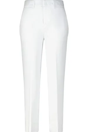 Dondup Femme, Pantalons, Blanc, Taille: W31 Pantalon Classique en Coton avec Poches