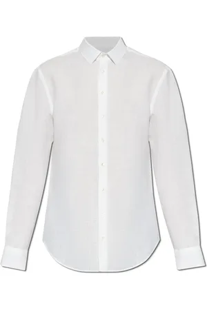 Giorgio Armani Homme, Chemises, Blanc, Taille: 2XL Chemise en lin