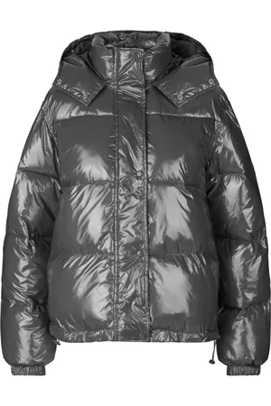 Samsøe Samsøe Femme, Vestes, Gris, Taille: 38 FR Doudoune Oversize Brillante