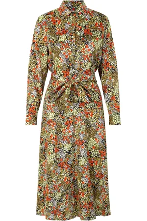 Samsøe Samsøe Femme, Robes, Multicolore, Taille: 40 FR Robe-chemise à imprimé floral avec ceinture