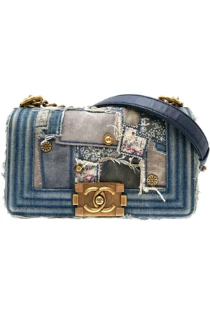 CHANEL Femme, Pre-owned, Bleu, Taille: ONE Size Pre-owned Denim sacs-chanel