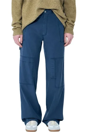 Maison Margiela Homme, Pantalons, Bleu, Taille: L Pantalon Cargo Léger Ajustable