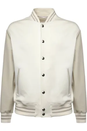 ELEVENTY Homme, Vestes, Blanc, Taille: M Manteau en Laine et Cachemire avec Manches Contrastées