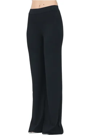 Calvin Klein Femme, Pantalons, Noir, Taille: 38 FR Pantalon Tricot Noir Coupe Large
