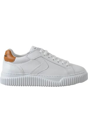 Voile blanche Femme, Chaussures, Blanc, Taille: 37 EU Baskets en Cuir de Veau Métallisé