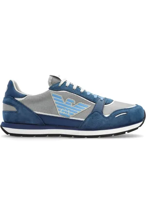 Emporio Armani Homme, Chaussures, Bleu, Taille: 44 EU Baskets avec Logo