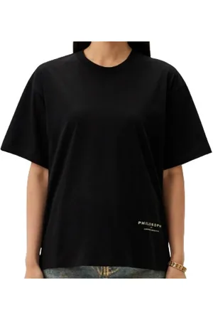 Serafini Femme, Tops, Noir, Taille: 36 FR T-Shirt en Jersey