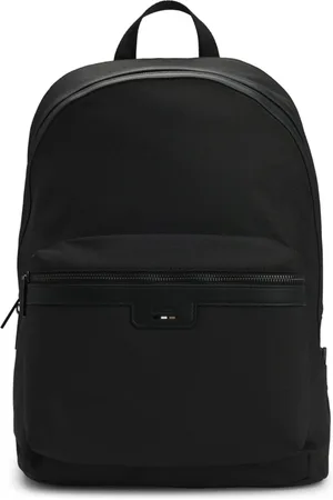 HUGO BOSS Homme, Sacs, Noir, Taille: ONE Size Sac à dos noir structuré avec détails distinctifs