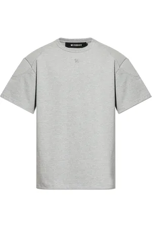 MISBHV Homme, Tops, Gris, Taille: XL T-shirt avec logo brodé