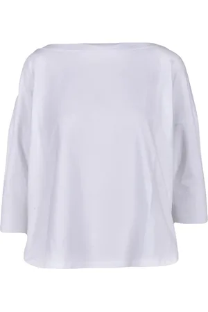 FARFETCH Femme, Blouses et Chemises, Blanc, Taille: 38 FR T-shirt en Coton Doux