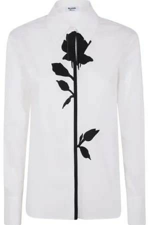 Blugirl Femme, Blouses et Chemises, Blanc, Taille: 38 FR Chemise Blanche en Coton Style Élégant