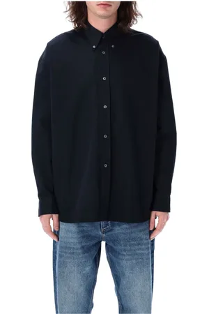 STUDIO NICHOLSON Homme, Chemises, Bleu, Taille: L Chemise Twill Marine Foncé Élégance Style