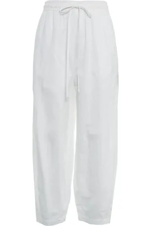 THOM KROM Femme, Pantalons, Blanc, Taille: 40 FR Pantalon en lin blanc style élégant