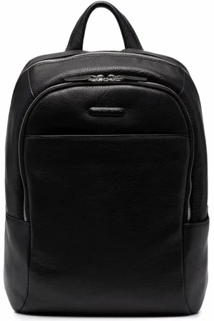 Piquadro Unisex, Sacs, Noir, Taille: ONE Size Sac en cuir noir avec amortisseur