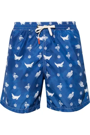 ALTEA Homme, Maillots de bain, Bleu, Taille: S Shorts de Bain Imprimé