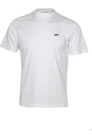 Autry Femme, Tops, Blanc, Taille: 38 FR T-shirt Blanc en Coton à Manches Courtes