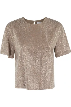 GIUSEPPE DI MORABITO Femme, Blouses et Chemises, Brun, Taille: 36 FR T-shirt élégant pour hommes et femmes