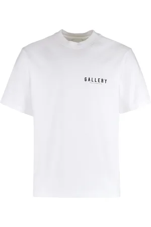 AGOLDE Homme, Tops, Blanc, Taille: L T-shirt en coton à col rond avec impression au dos