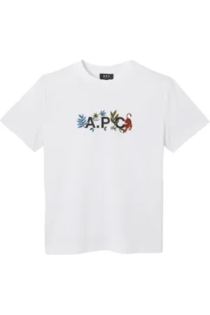 A.P.C. Homme, Tops, Blanc, Taille: L T-shirt Logo Floral
