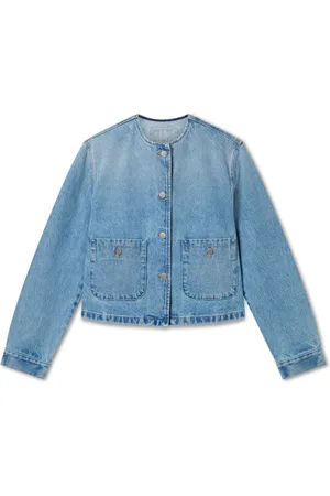 Axel Arigato Femme, Vestes, Bleu, Taille: 36 FR Veste sans Col Deia