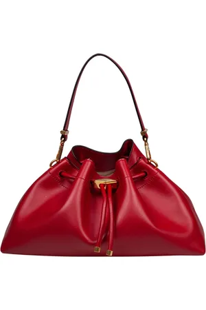 Jimmy Choo Femme, Sacs, Rouge, Taille: ONE Size Sac Seau en Cuir Rouge avec Cordon de Serrage