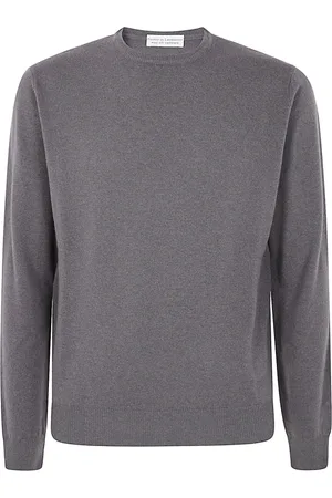 FILIPPO DE LAURENTIIS Homme, Pulls, Gris, Taille: M Haut élégant à col rond et manches longues