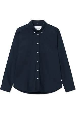 Les Deux Homme, Chemises, Bleu, Taille: S Chemise Oxford Knorad