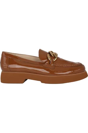Högl Femme, Chaussures, Brun, Taille: 41 1/2 EU Mocassin en cuir marron pour femme