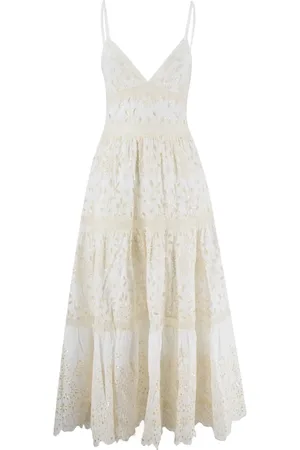 ERMANNO SCERVINO Femme, Robes, , Taille: 40 FR Élégante Robe Longue en Dentelle de Coton
