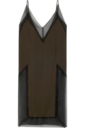 Ami Femme, Robes, Brun, Taille: 36 FR Robe à bretelles