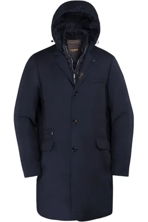 MOORER Homme, Manteaux, Bleu, Taille: L Manteau moderne en duvet ligne Acqua