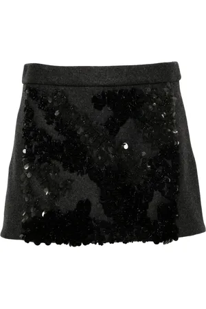 Plan C Femme, Jupes, Gris, Taille: 38 FR Jupe Mini Pailletée
