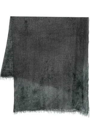 AVANT TOI Homme, Accessoires, Noir, Taille: ONE Size Écharpe Imprimé Marguerites à Franges