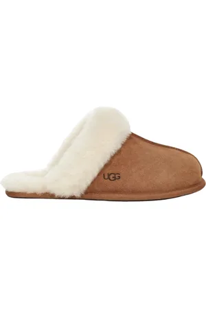 UGG Femme, Chaussures, Brun, Taille: 37 EU Chaussons en Cuir Cognac